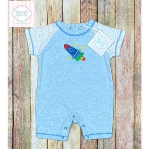 Rocket themed one piece 3-6m