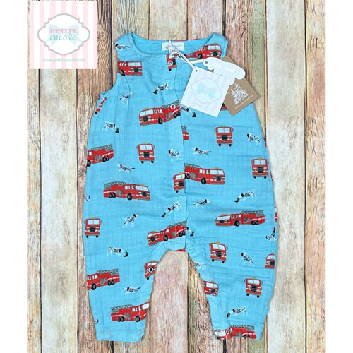 Angel Dear fire truck themed one piece 3-6m