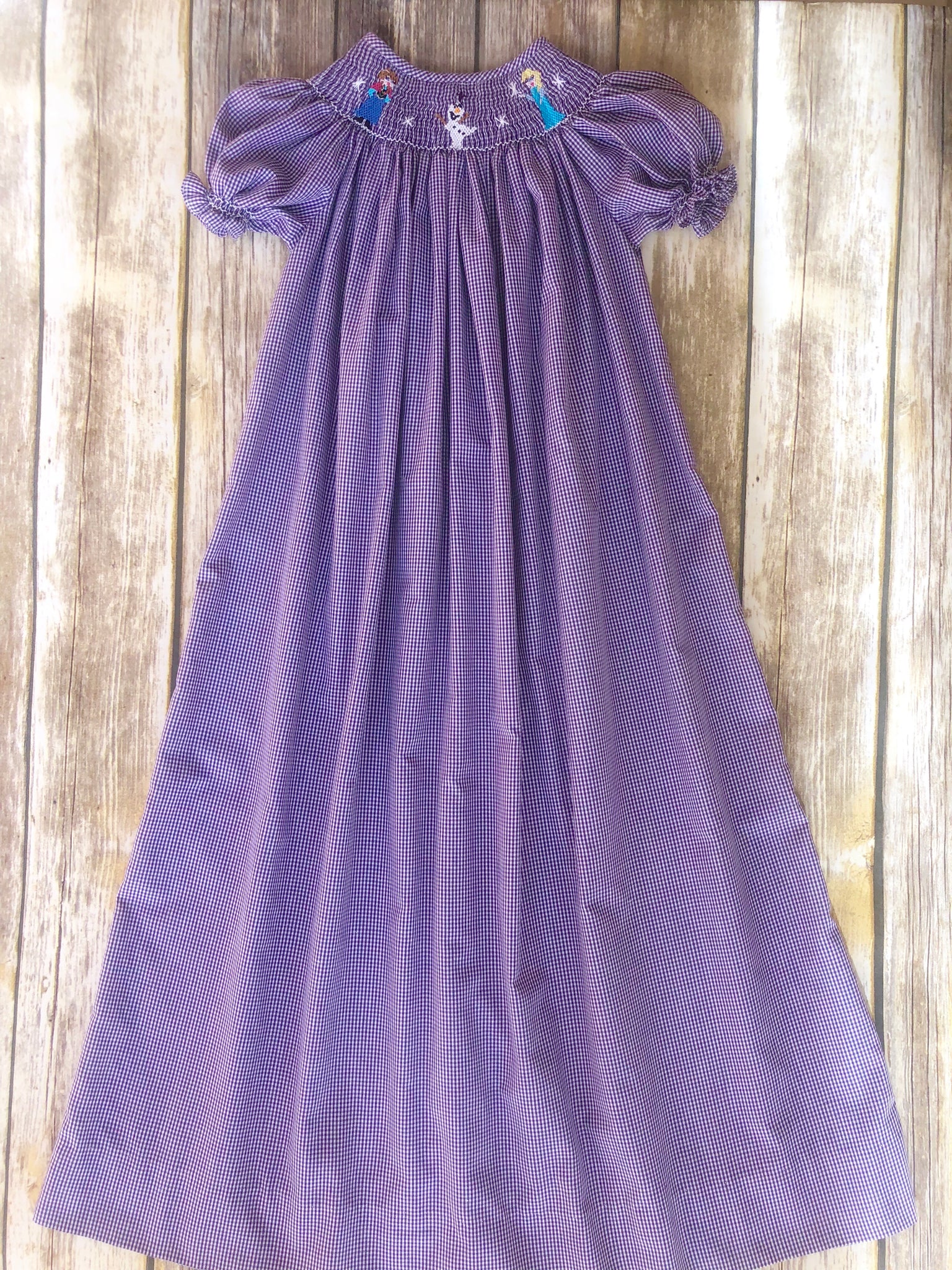 Frozen themed smocked dress 8 Frozen themed smocked dress 8