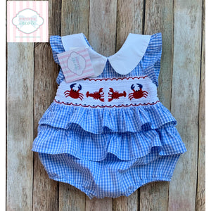 Lobster themed one piece by Lil Cactus 3-6m