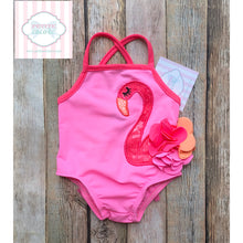 Flamingo themed swimsuit by Mud Pie Baby 0-6m