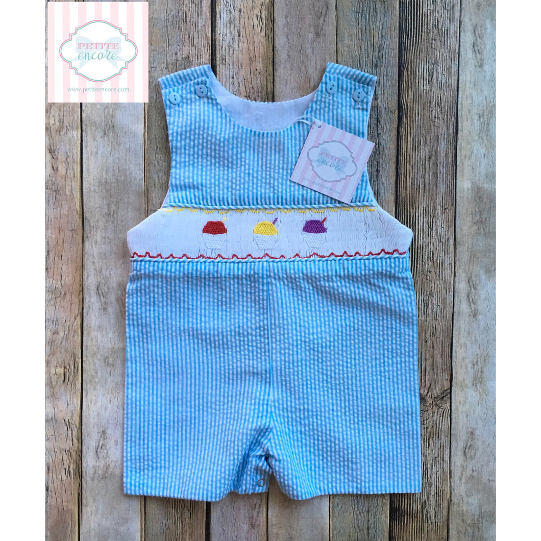 Fishing themed smocked one piece 9m