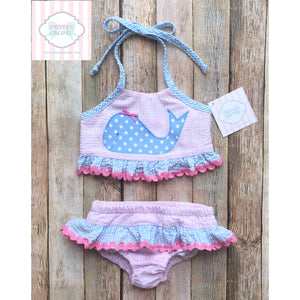 Whale themed two piece swimsuit 18m