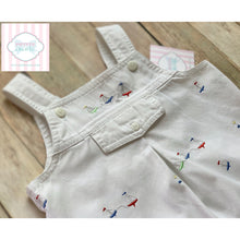 Sailboat themed overalls 6-9m