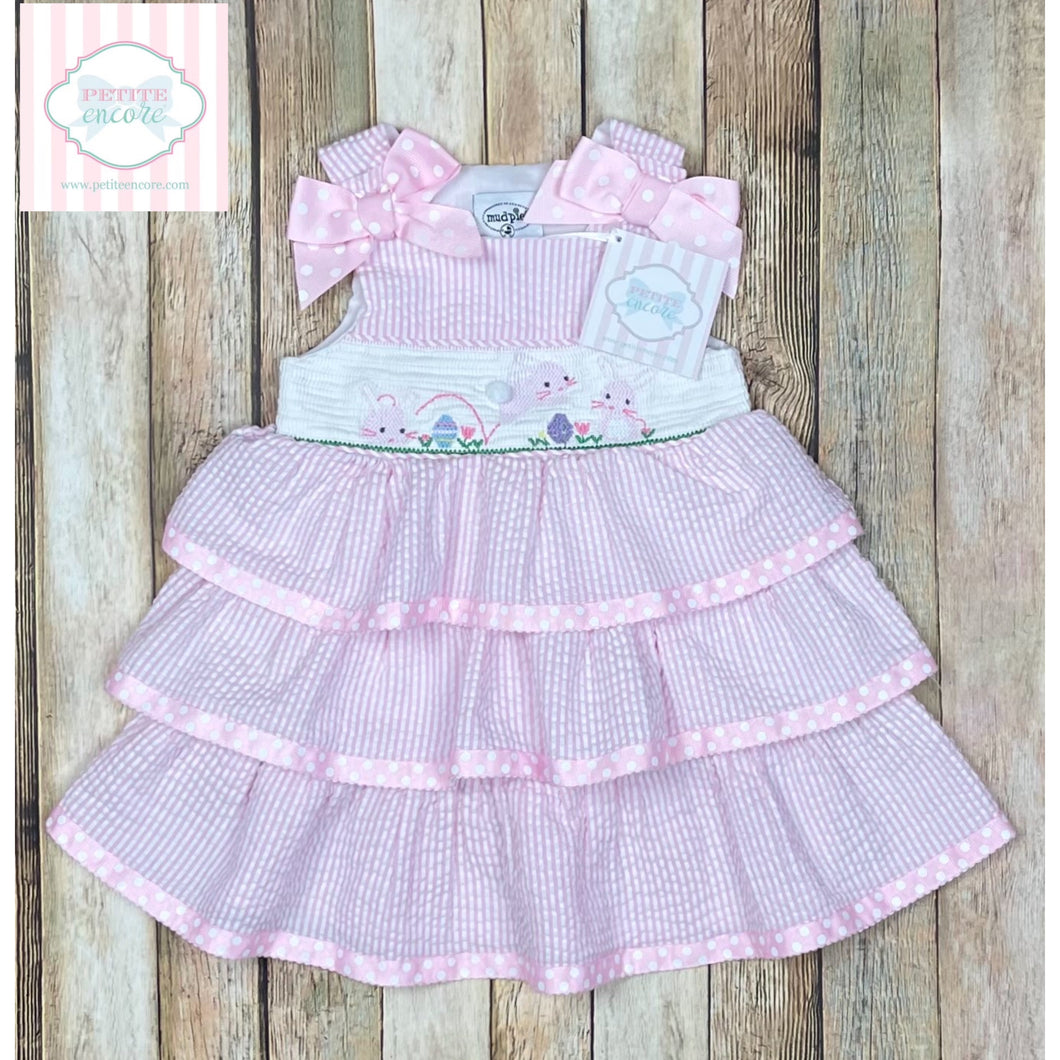 pink petite easter dress Old Navy Women's Fit & Flare Lightweight Smocked-Bodice Midi Dress - Purple