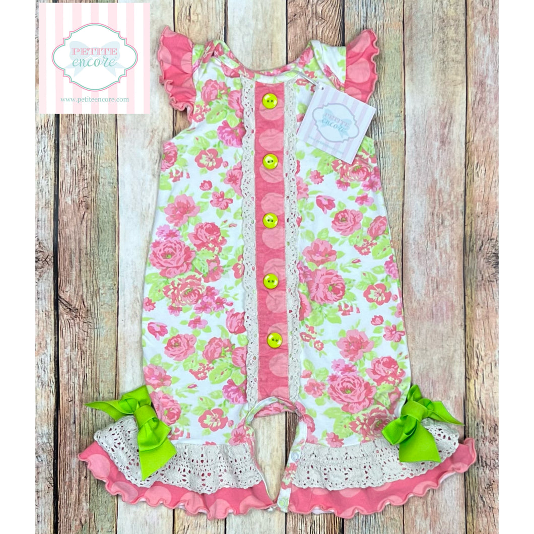 Ricrac & Ruffles one piece 6-9m