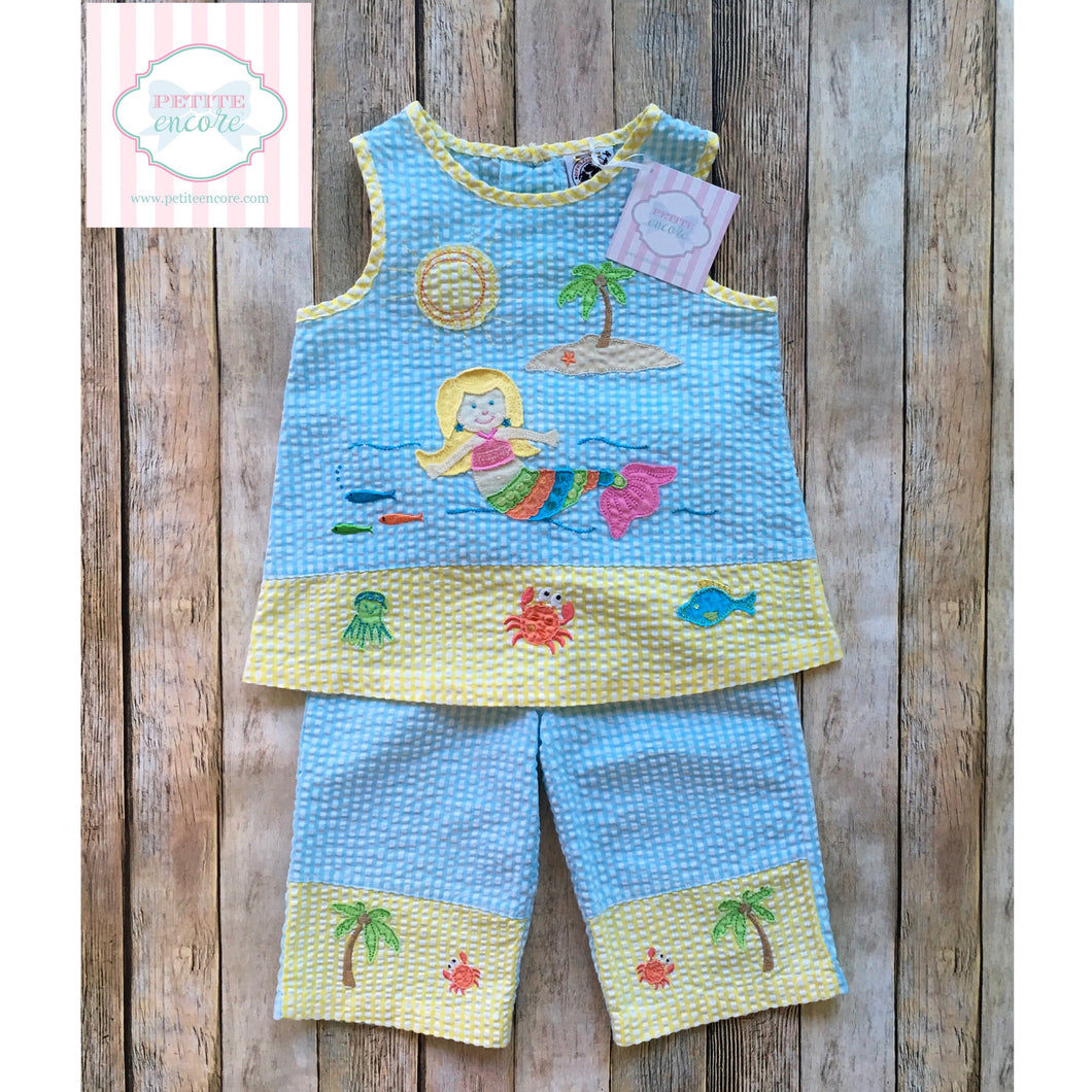 Mermaid themed two piece 3T