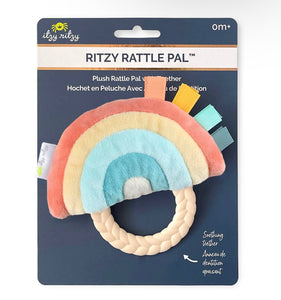 Ritzy Rattle Pal™️ Plush Rattle with Teether- Rainbow