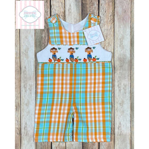 Fall themed smocked one piece 9m