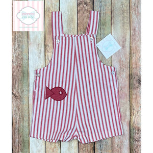 Vintage fish themed overalls 24m
