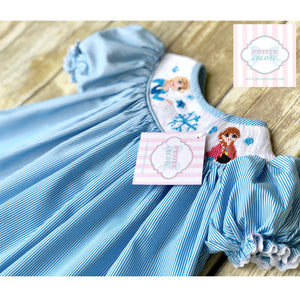 Frozen themed smocked dress by Babeeni 6m