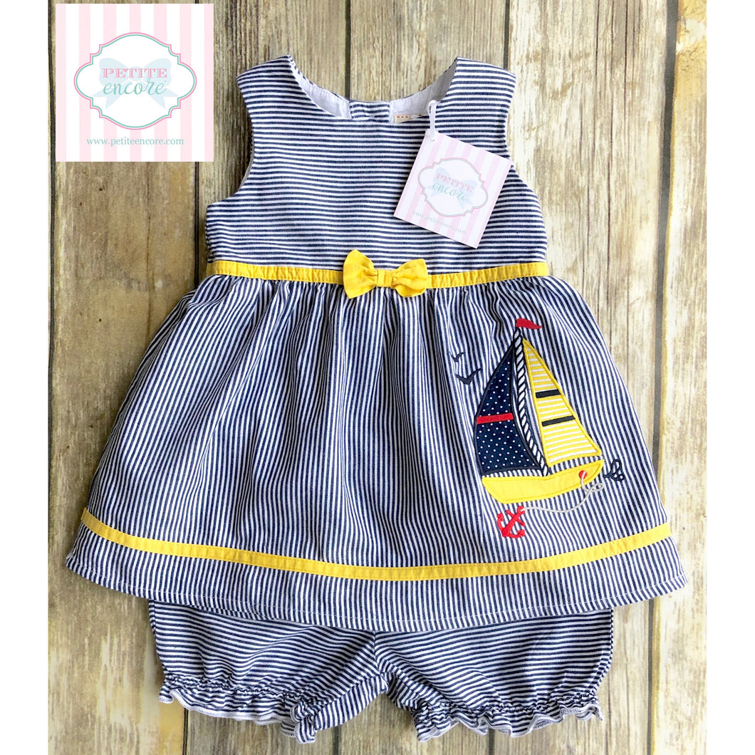 Sailboat themed two piece by Toffee Apple 18m