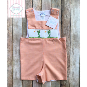 Golf themed smocked one piece 12m