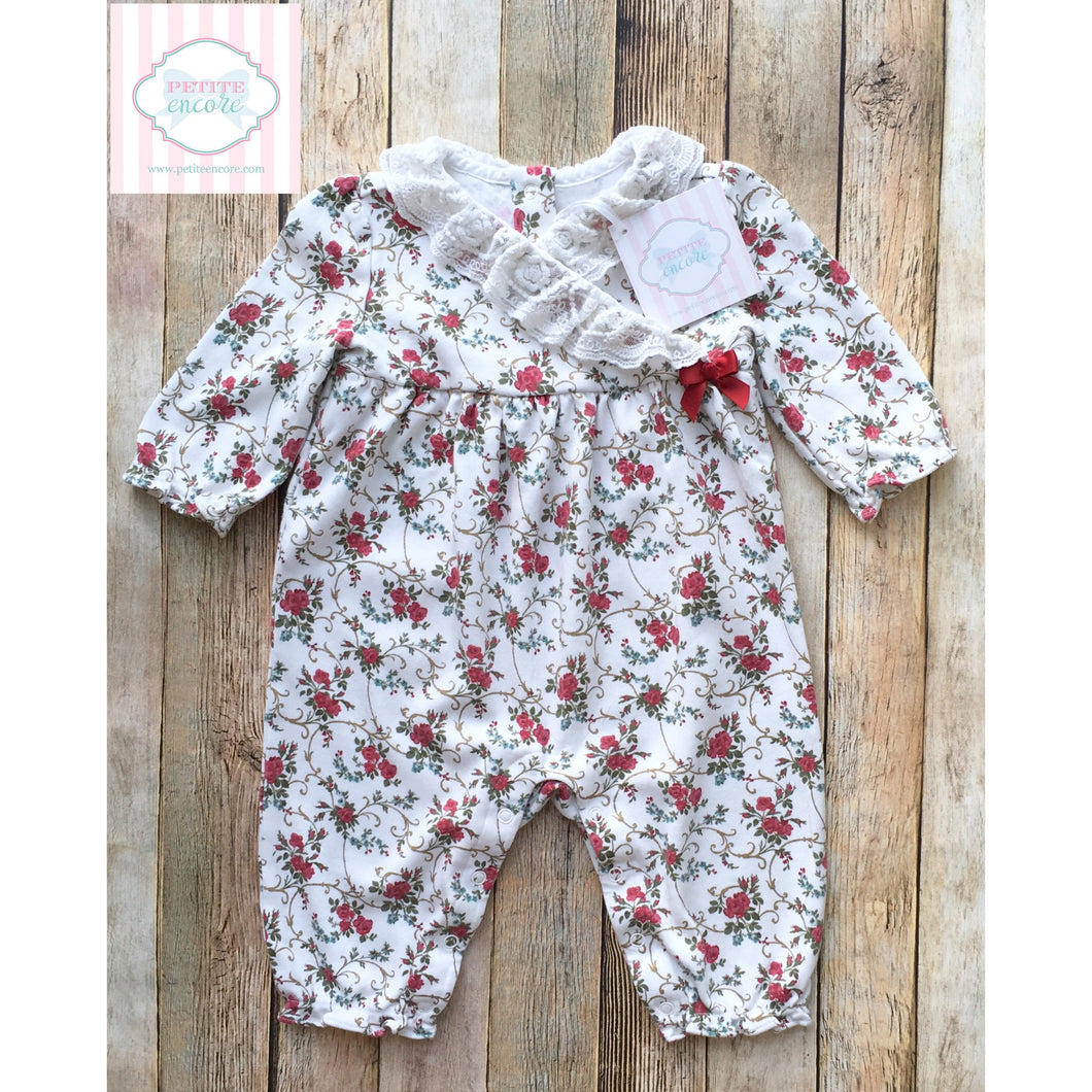 Janie and Jack floral one piece 3-6m