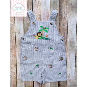Jungle themed overalls 3T
