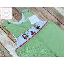 Holiday themed smocked one piece 24m