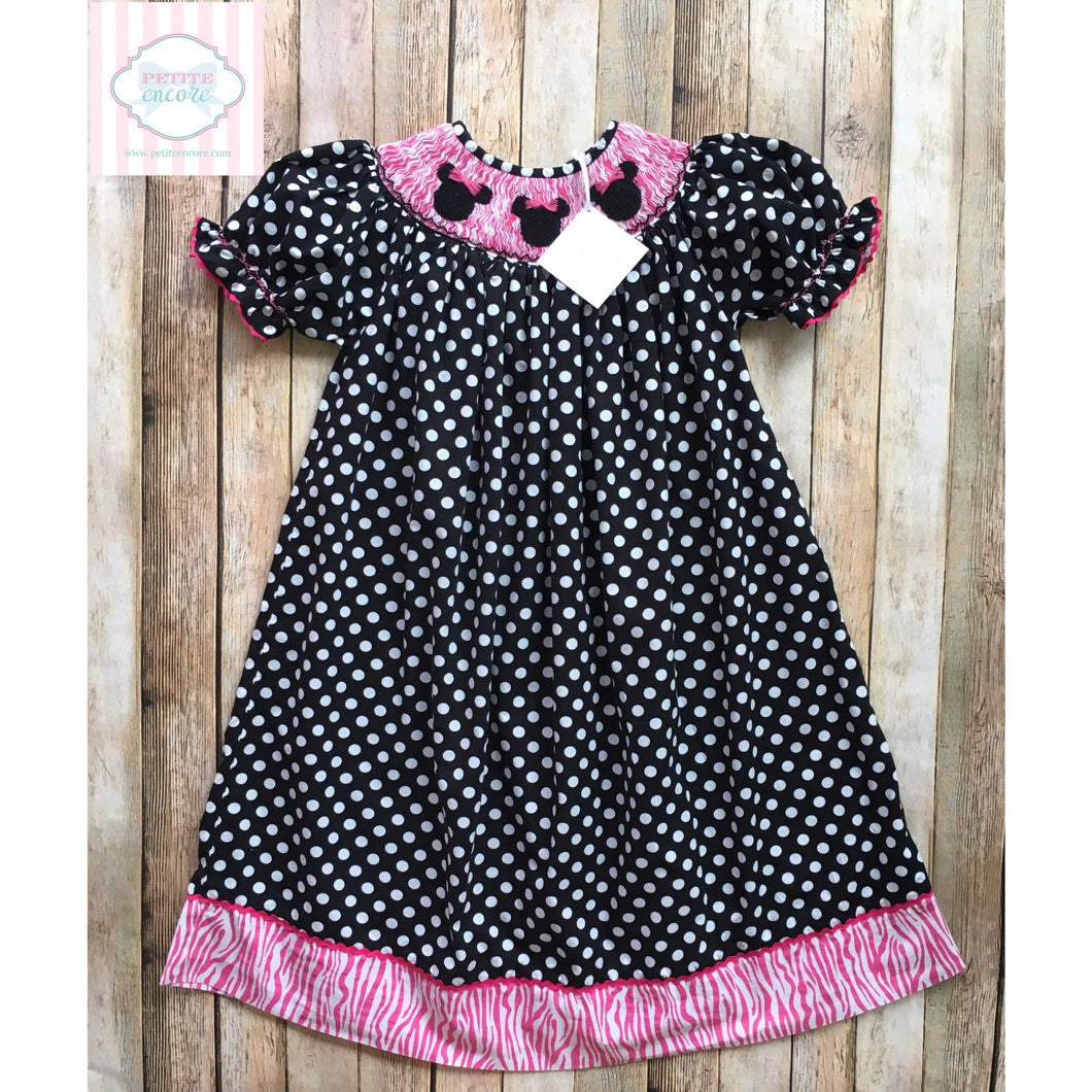 Minnie Mouse themed smocked dress 5