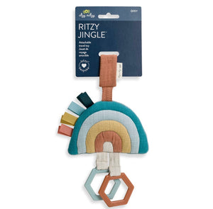 Ritzy Jingle™️ Attachable Travel Toy- Rainbow