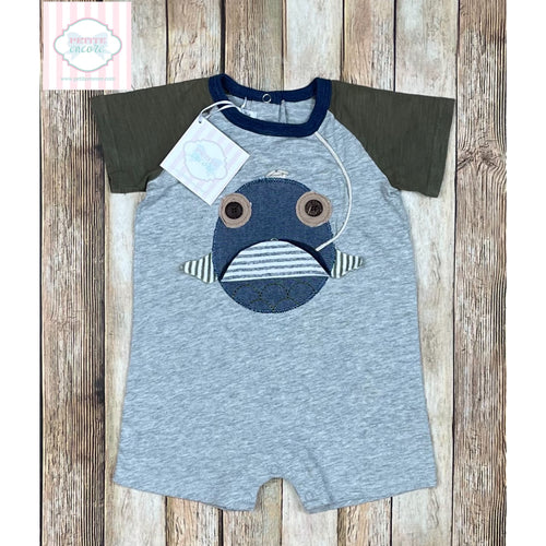 Mud Pie fish themed one piece 12-18m