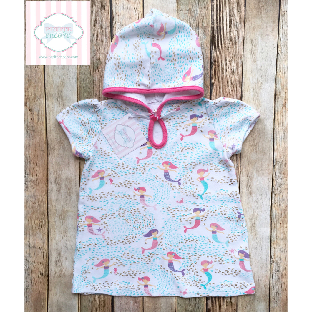 Mermaid themed coverup by Mud Pie Baby 12-18m