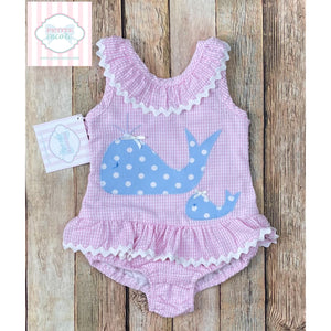 Whale themed one piece swimsuit 18m
