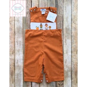 Thanksgiving themed smocked one piece 12m