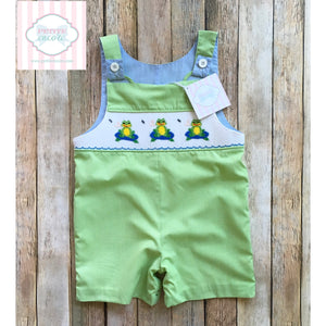 Frog themed smocked one piece 18m