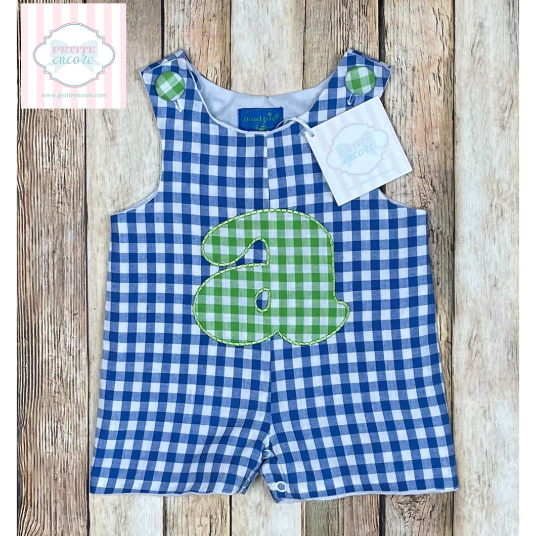 “A” monogrammed one piece  0-6m