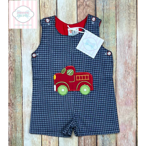 Beatriz Rueda fire truck themed one piece NB