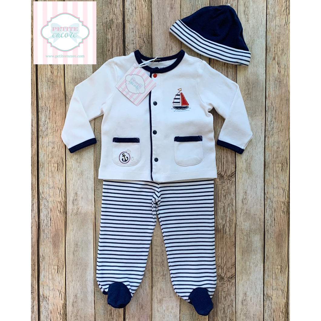 Nautical three piece outfit by Little Me 9m