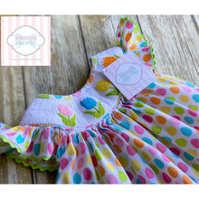 Tulip themed smocked bubble by Babeeni 12m