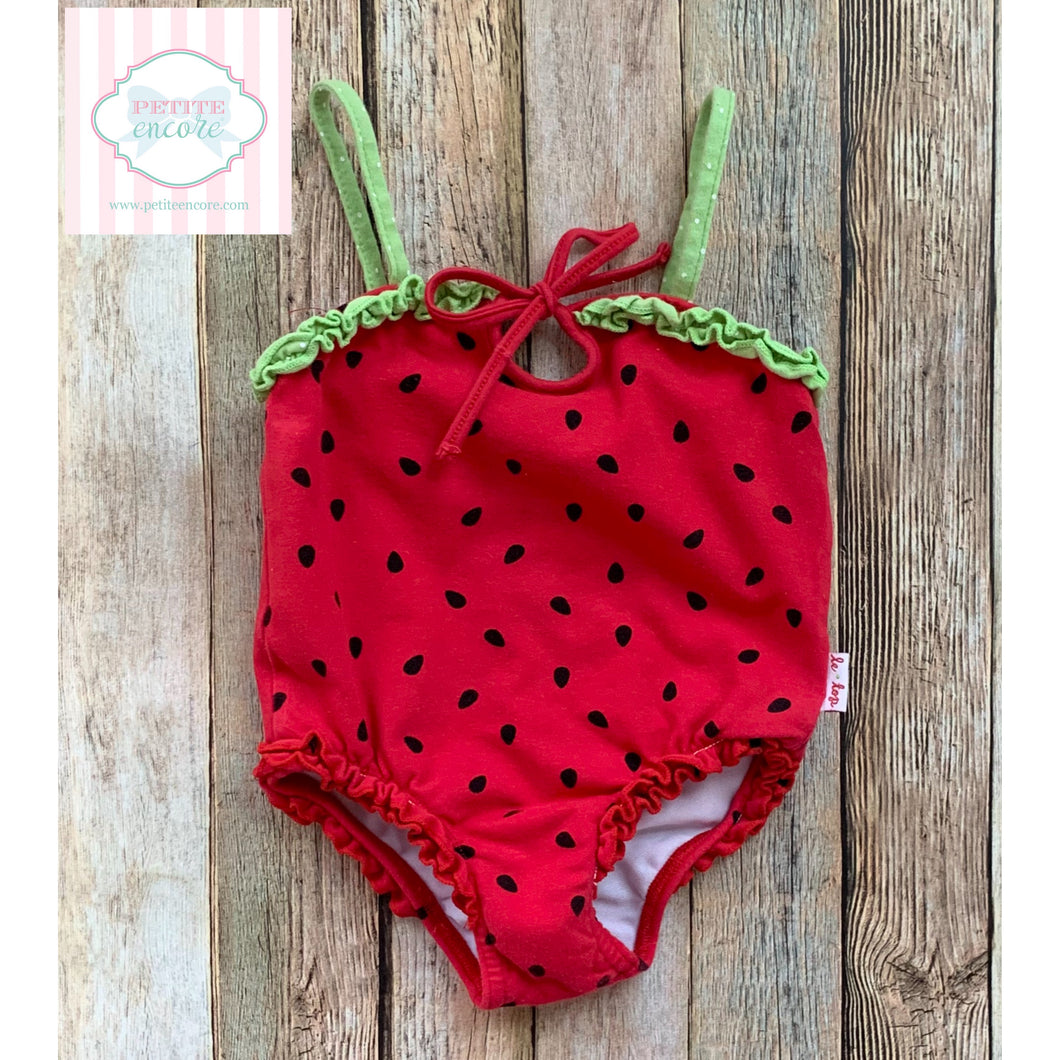 Le Top strawberry themed one piece swimsuit 24m