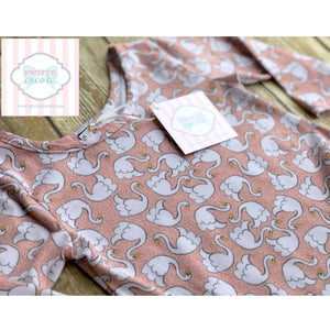 Swan themed one piece by Pickles n’ Roses 12-18m