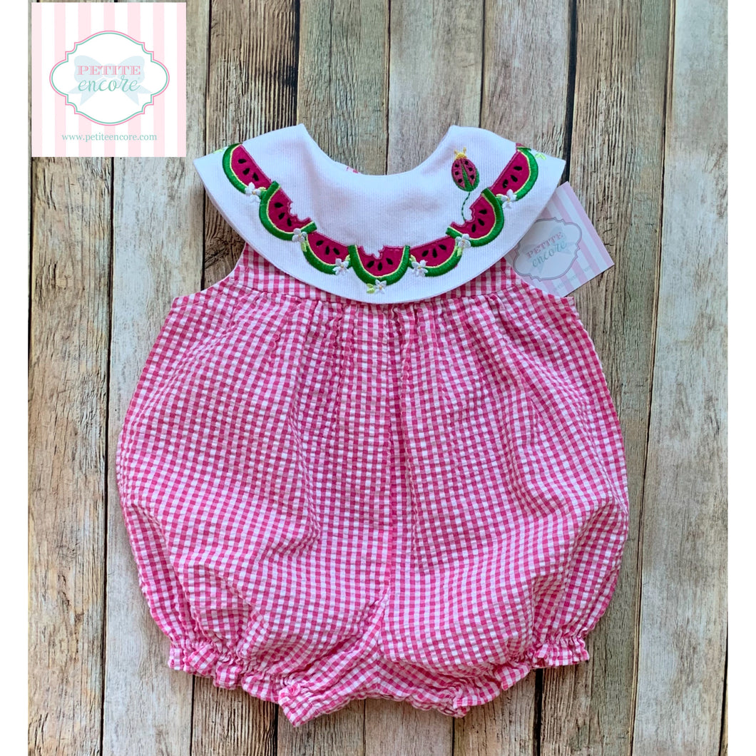 Watermelon themed one piece by Sophie Rose 6-9m