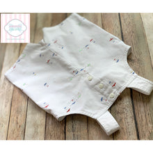 Sailboat themed overalls 6-9m