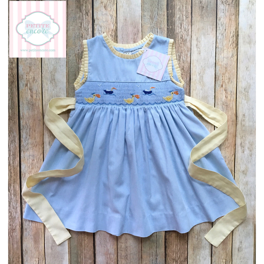 Duck themed smocked dress by Royal Child 18m