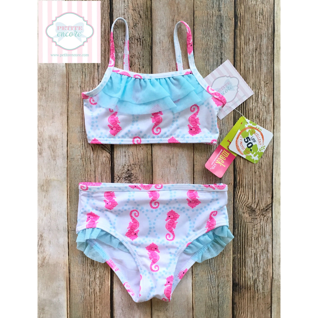 Seahorse themed two piece swimsuit 18m