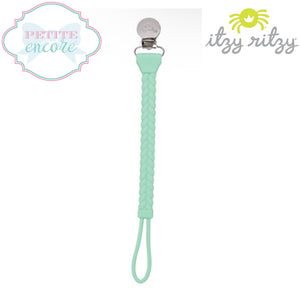 Sweetie Strap™️ Silicone Pacifier Clip- Mint Braid