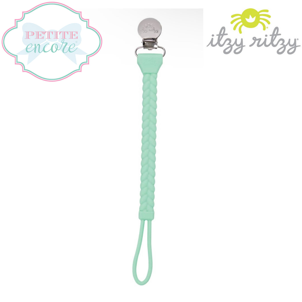 Sweetie Strap™️ Silicone Pacifier Clip- Mint Braid