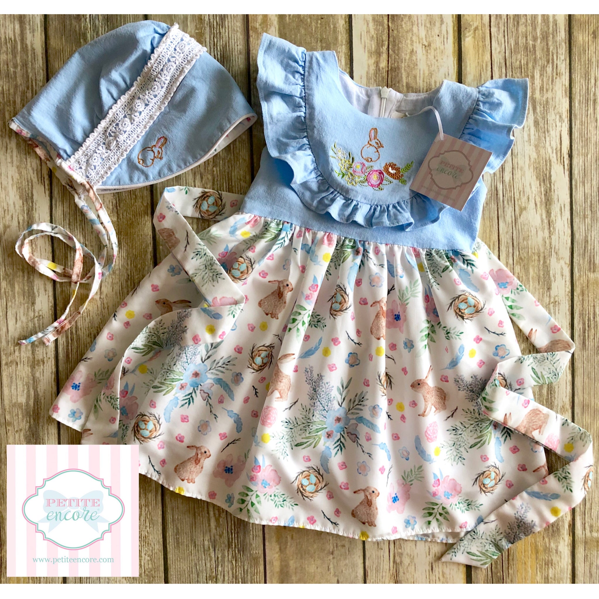 Baby girl easter hot sale dress and bonnet