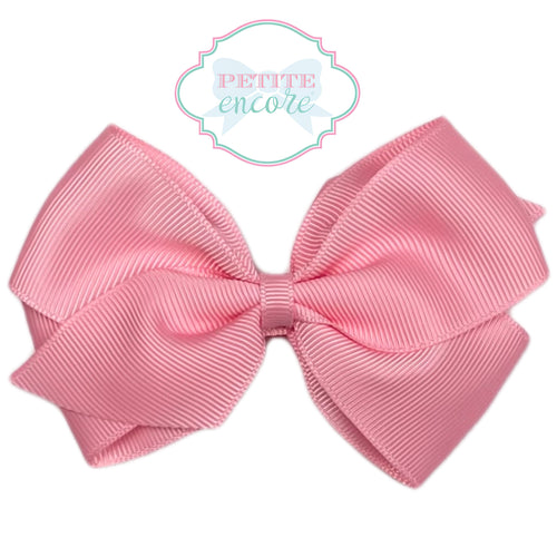 Toddler bow on alligator clip- Bubblegum Pink