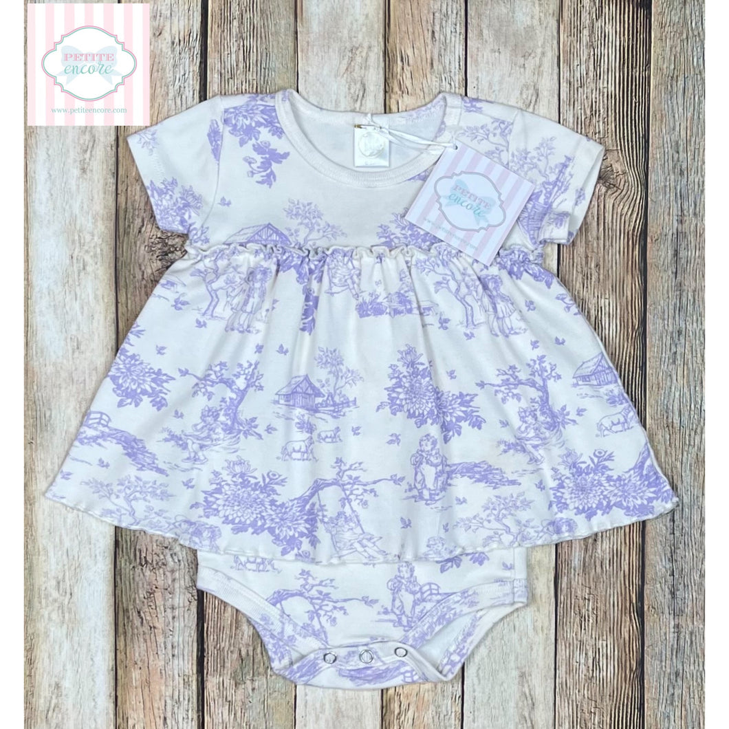Toile skirted one piece 6-12m