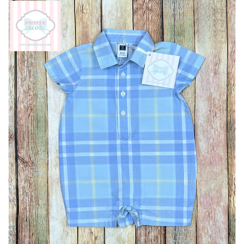 Janie and Jack plaid one piece 0-3m