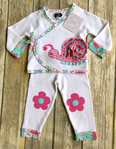 Mud Pie Baby two piece set 3-6m