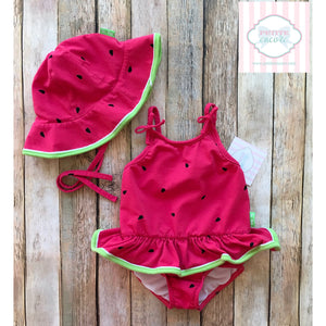 Le Top one piece swimsuit with hat 3T