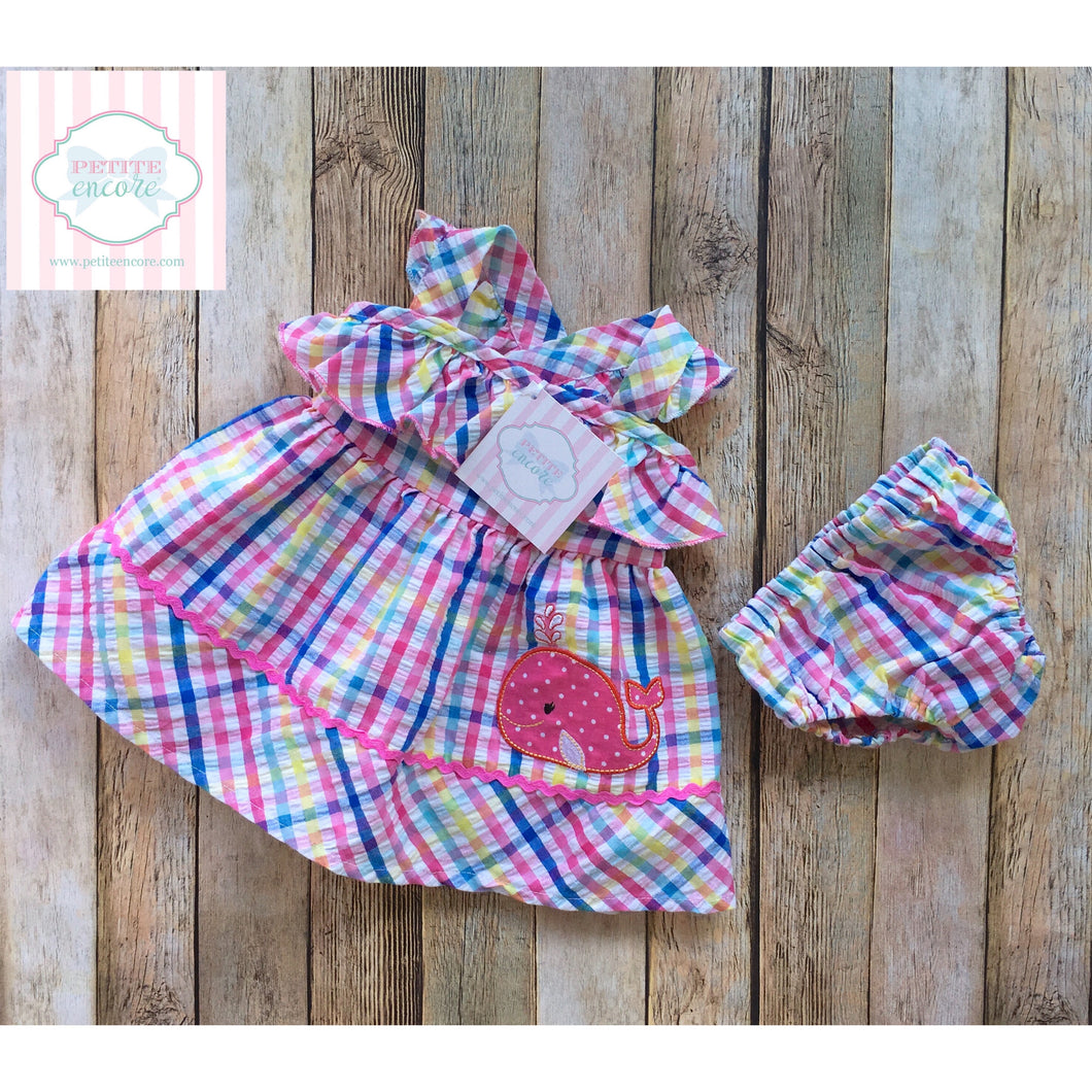 Nannette whale themed two piece 3-6m