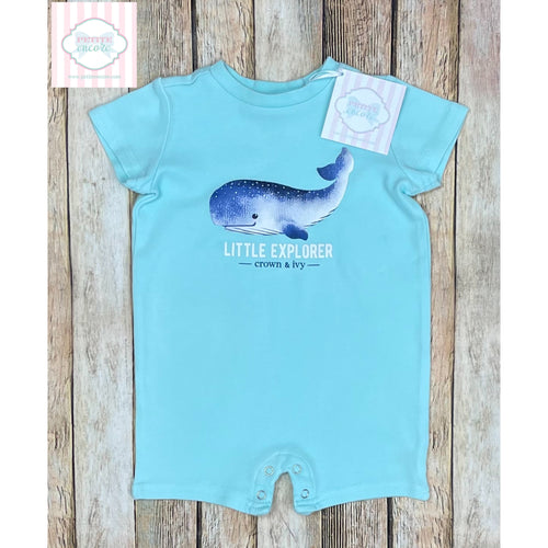 Crown & Ivy whale themed one piece 12m