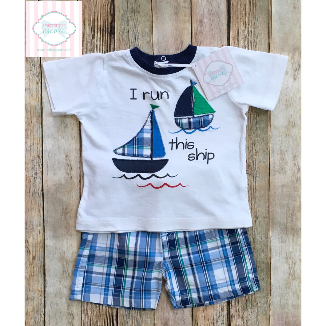 Sailboat themed two piece 3-6m