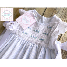 Embroidered dress with bows 18m