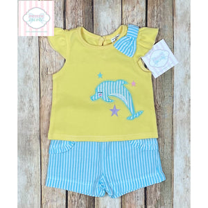 Sunshine Baby dolphin themed two piece 6m